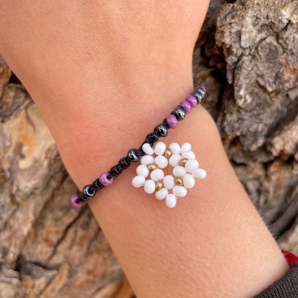 White Star Galaxy Drawstring Bracelet